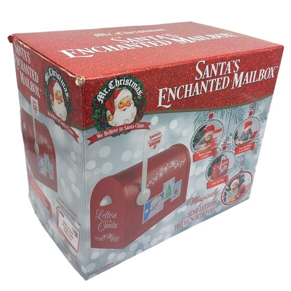 Mr Christmas Vintage Santas Enchanted Mailbox Red Christmas Decor NO LETTERS - Picture 2 of 4
